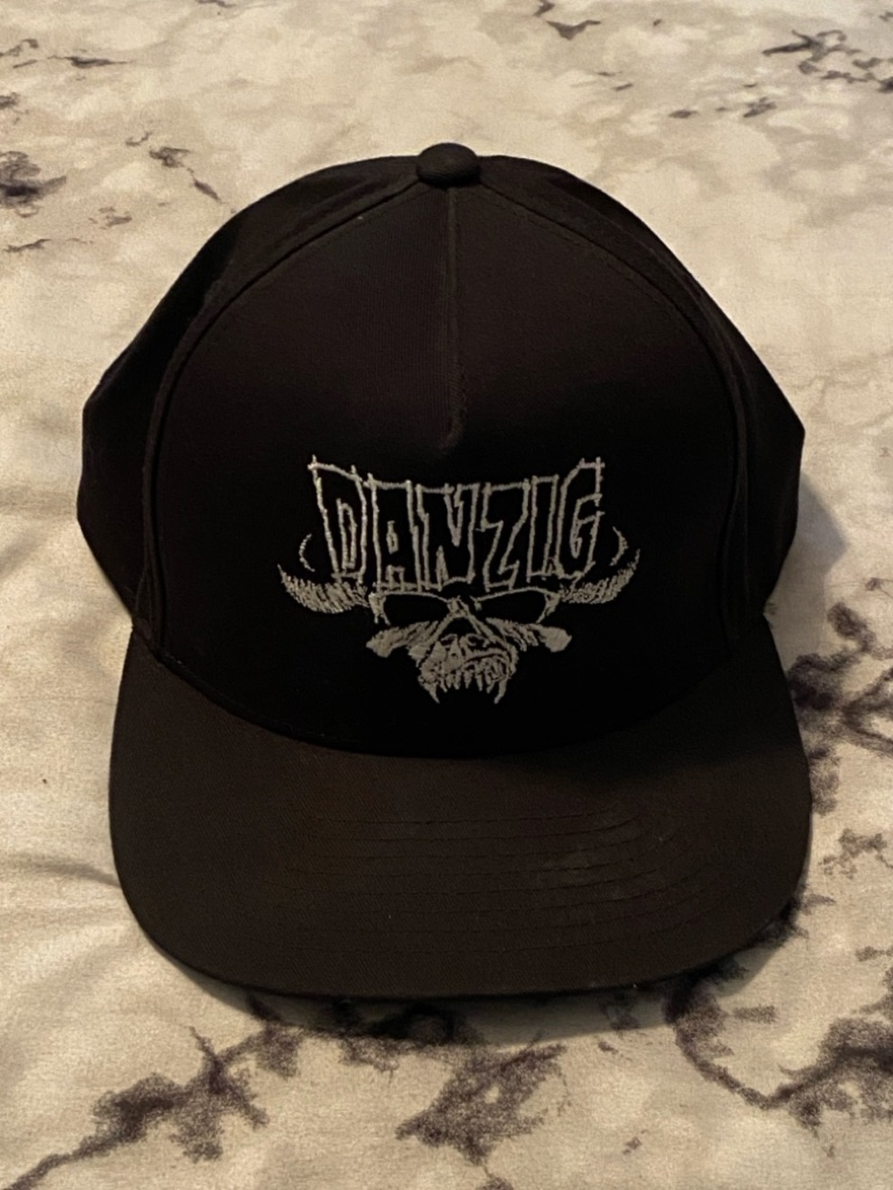Official Danzig Embroidered Skull Snapback Hat Cap - Picture 2 of 5